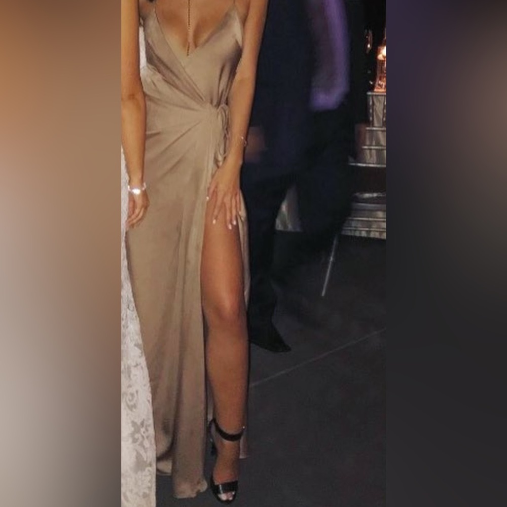 Satin Beige Dress